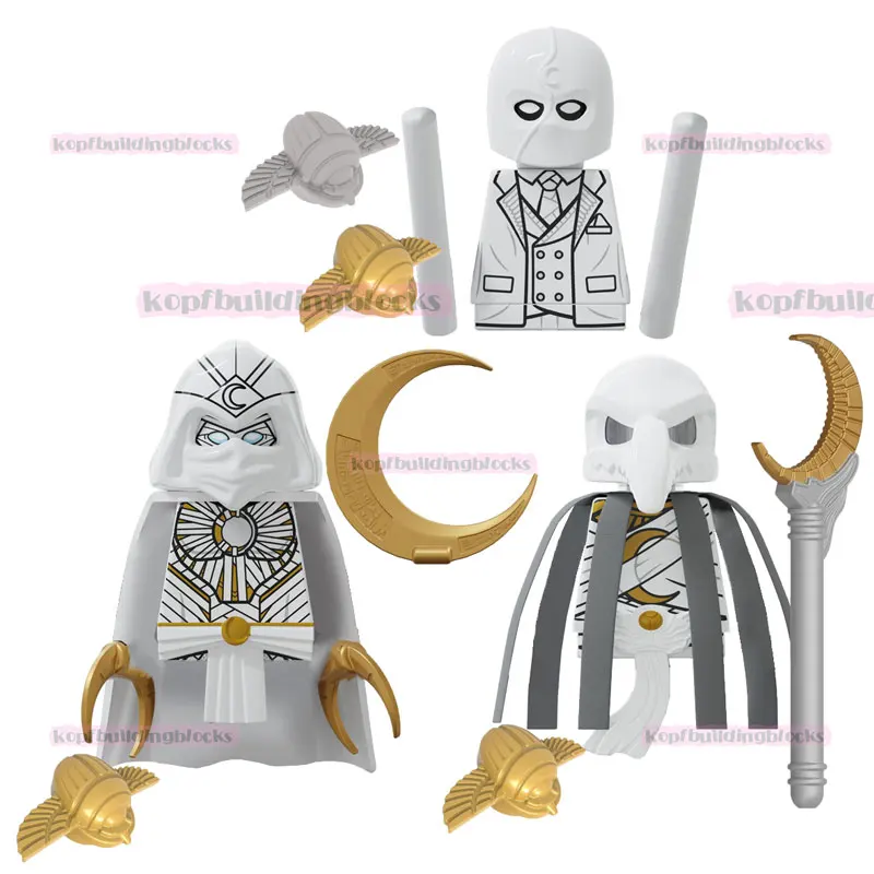 

KT1065 Khonsu Mr. Knight Moon Knight Super Heroes Mini Assemble Building Block Figure Kids Collect Plastic Kids Toy