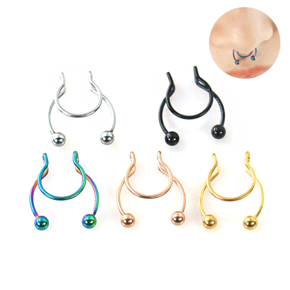 Wholesale 2020 new nose clip medical stainless steel hot sale nasal septum jewelry Fake piercing Nose Piercing Fake nose ring, Picture
Wholesale 2020 new nose clip medical stainless steel hot sale nasal septum jewelry Fake piercing Nose Piercing Fake nose ring, Picture