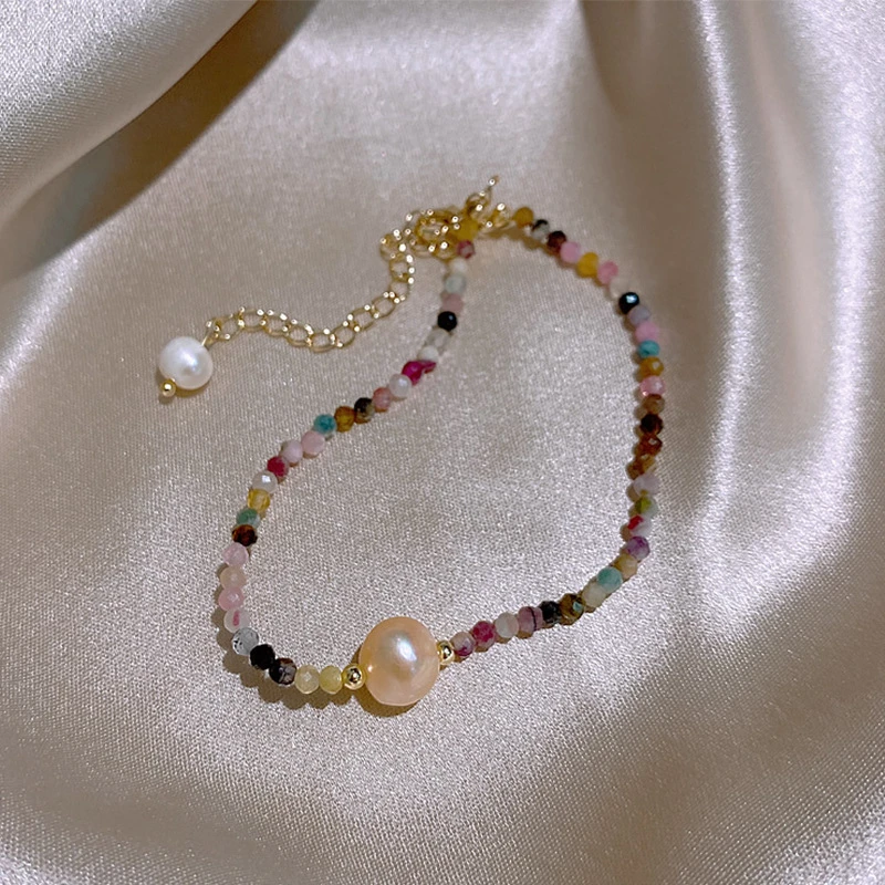 Aimgal Jewelry Pure gold plated fresh water pearl bracelet with colored crystal bracelet for women
Aimgal Jewelry Pure gold plated fresh water pearl bracelet with colored crystal bracelet for women