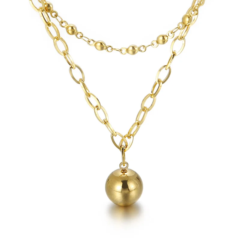 Women Jewelry Fashion Stainless Steel Double Chain Pendant Long Necklace Chains, Gold,silver
Women Jewelry Fashion Stainless Steel Double Chain Pendant Long Necklace Chains, Gold,silver