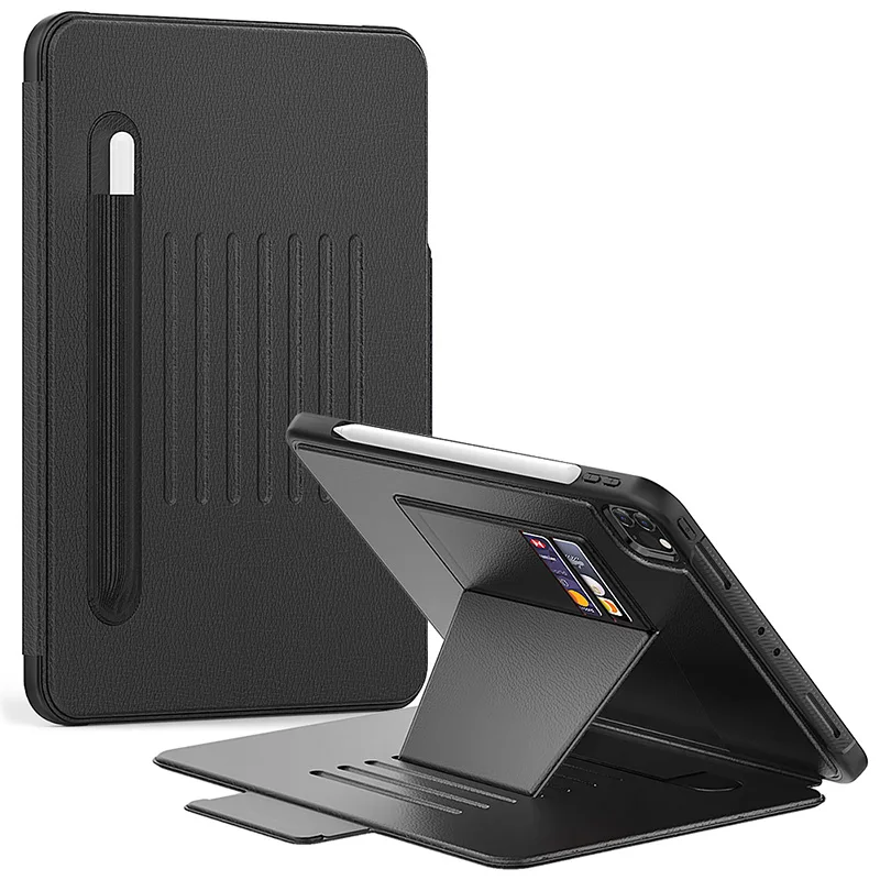 Kidproof Clip Wallet Thin With Card Slots PC + PU Leather Kickstand Luxury Bumper Tablet Cover Case for iPad Pro 11
Kidproof Clip Wallet Thin With Card Slots PC + PU Leather Kickstand Luxury Bumper Tablet Cover Case for iPad Pro 11