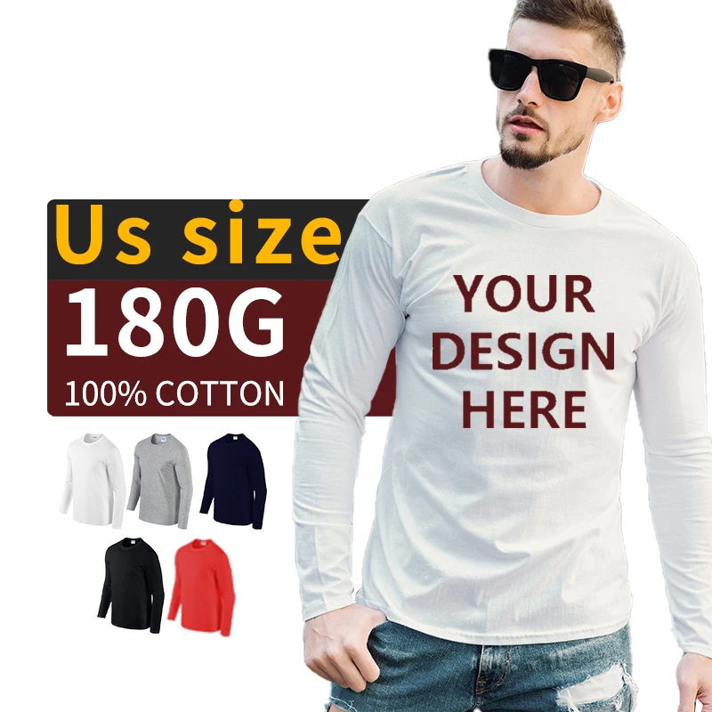 Custom Casual Plain Tshirt Blank Men Long Sleeve T Shirts Round Neck Printed Black 100% Cotton Print Pattern Knitted Broadcloth
Custom Casual Plain Tshirt Blank Men Long Sleeve T Shirts Round Neck Printed Black 100% Cotton Print Pattern Knitted Broadcloth