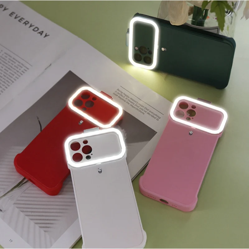 Selfie Light Portable Mobile Phone case for iPhone 12 Pro Max Led Selfie Ring Fill Light Phone back Cover Wireless power supply, Red,green,silver,yellow
Selfie Light Portable Mobile Phone case for iPhone 12 Pro Max Led Selfie Ring Fill Light Phone back Cover Wireless power supply, Red,green,silver,yellow
