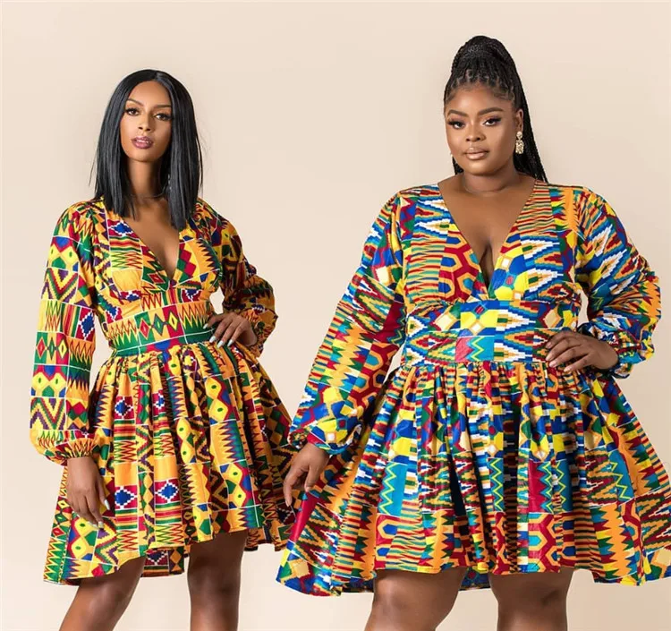 GH-FQSH Long Sleeve V Neck Plus Size Fashion African Clothing Style African Print Africa Dresses For Women
GH-FQSH Long Sleeve V Neck Plus Size Fashion African Clothing Style African Print Africa Dresses For Women