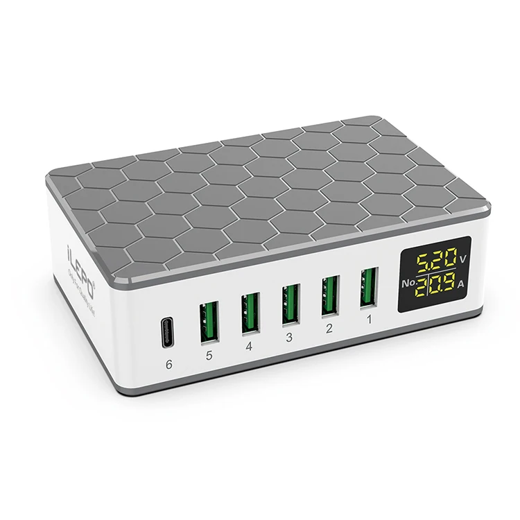 Quick Charge 3.0 Smart USB Type C Charger Station Led Display Fast Charging Power Adapter Desktop Strip Mobile Phone USB Charger
Quick Charge 3.0 Smart USB Type C Charger Station Led Display Fast Charging Power Adapter Desktop Strip Mobile Phone USB Charger