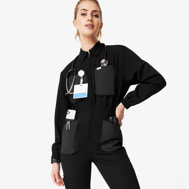 Stylish jumpsuits for nurses medical scrubs jumpsuit long sleeve hospital uniforms cargo pants rompers scrubs jogger sets, Customized
Stylish jumpsuits for nurses medical scrubs jumpsuit long sleeve hospital uniforms cargo pants rompers scrubs jogger sets, Customized