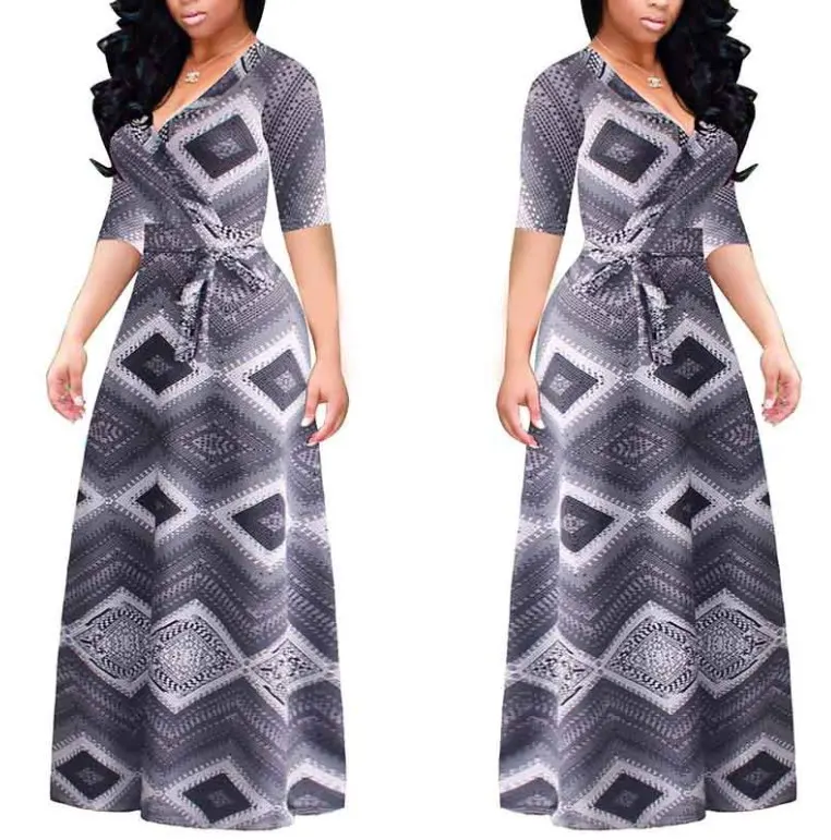 Latest Design Summer Women Fashion Plus Size V Neck Print Ruffles Short Sleeve And Casual Long Dresses, As pictures
Latest Design Summer Women Fashion Plus Size V Neck Print Ruffles Short Sleeve And Casual Long Dresses, As pictures