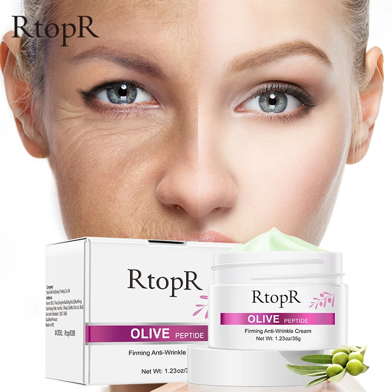 

RtopR olive peptide moisturizing tightening firming acne spot pore blackhead removing anti aging anti wrinkle cream for face