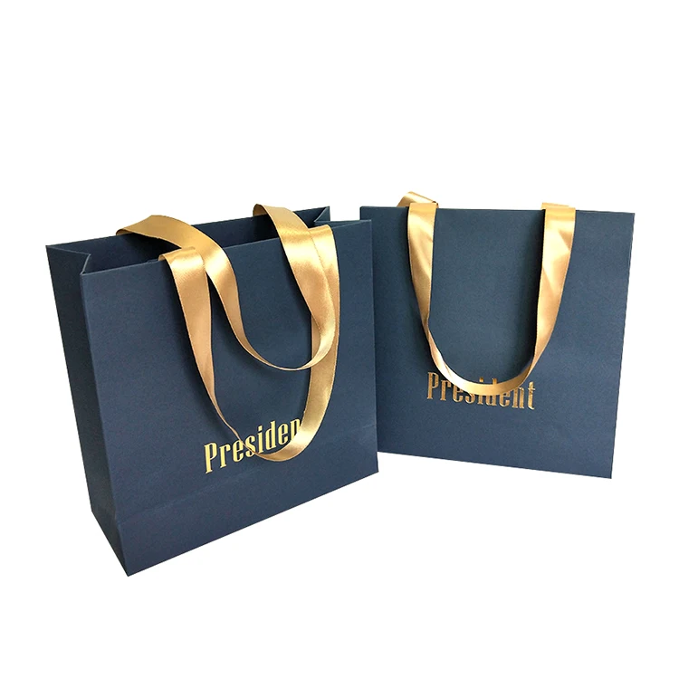 polka dot birthday gift ribbon bow paper bag with ribbon handle