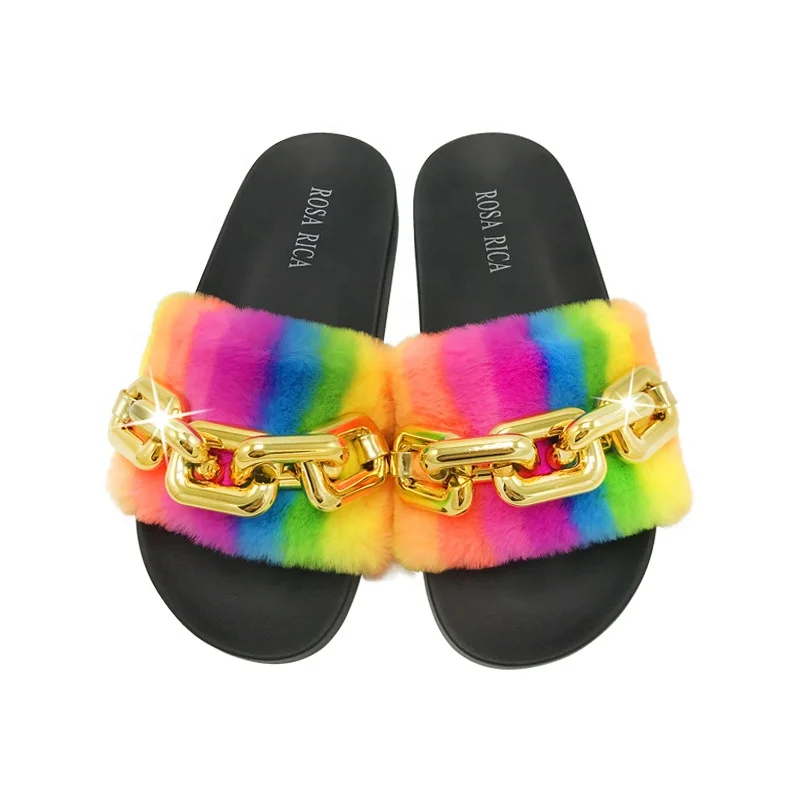 2021 summer Europe and the United States new casual fashion color wool chain flat sandals women wear, Picture
2021 summer Europe and the United States new casual fashion color wool chain flat sandals women wear, Picture