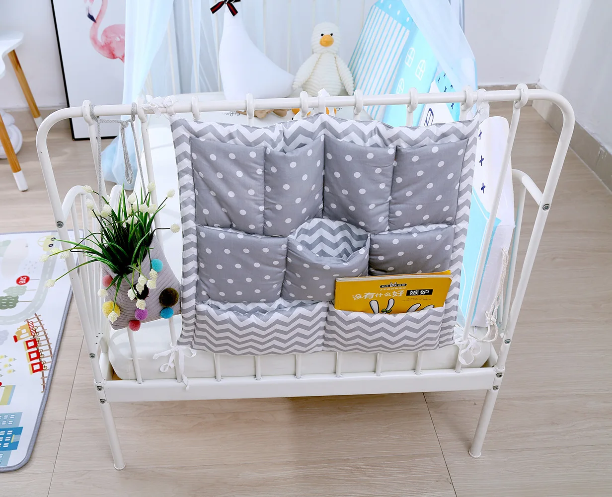 Wholesale 9 Pockets Cotton Baby Cot Bed Hanging Storage Bag Baby Crib Storage Bag 
Wholesale 9 Pockets Cotton Baby Cot Bed Hanging Storage Bag Baby Crib Storage Bag