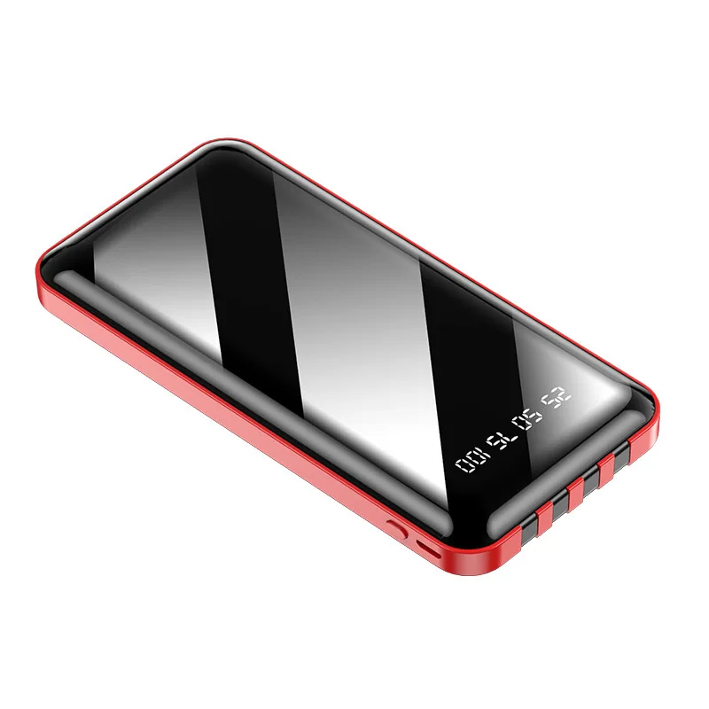 New products Power bank battery 10000mah mobile phone charger four line fast charging power bank Mini 10000mah standby charger, Black red blue
New products Power bank battery 10000mah mobile phone charger four line fast charging power bank Mini 10000mah standby charger, Black red blue