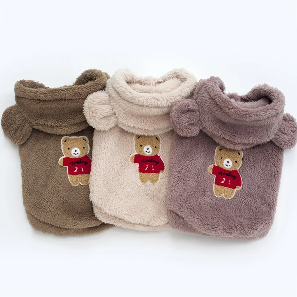 2021 Manufacturer Luxury Dog Hoodie Clothes Pet Apparel Accessories Soft Cute Cartoons Bear Designers Fleece Plush coat, Champagne, chocolate, purple or customized
2021 Manufacturer Luxury Dog Hoodie Clothes Pet Apparel Accessories Soft Cute Cartoons Bear Designers Fleece Plush coat, Champagne, chocolate, purple or customized