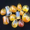 Factory price natural crystal gold rutilated quartz beads