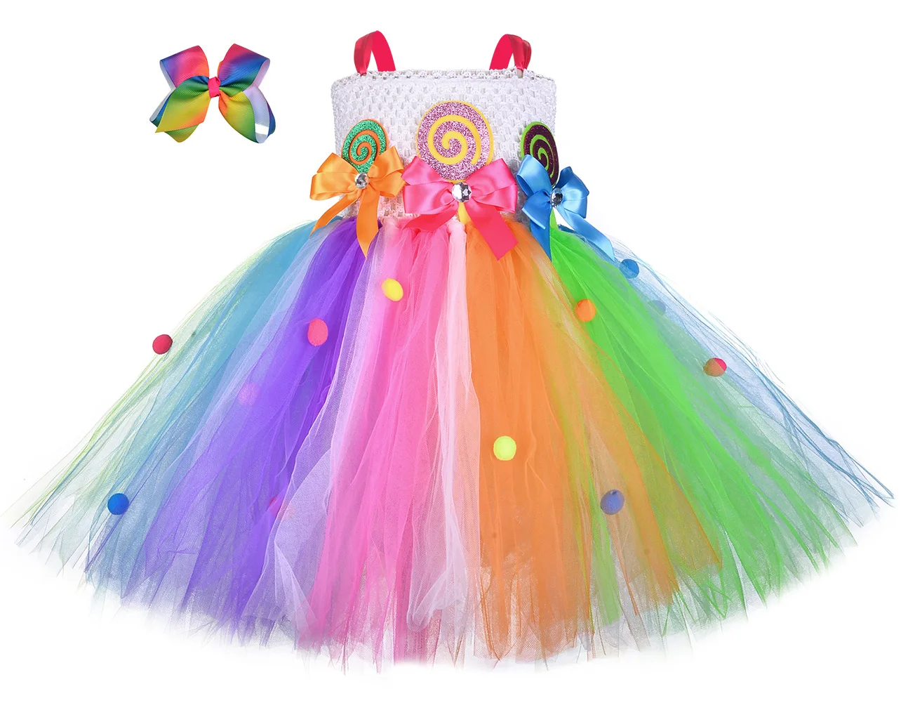 Girl Dress Rainbow Fairy Kids Ball Gown Skirt Candy And Bow Princess Dresses For Party
Girl Dress Rainbow Fairy Kids Ball Gown Skirt Candy And Bow Princess Dresses For Party