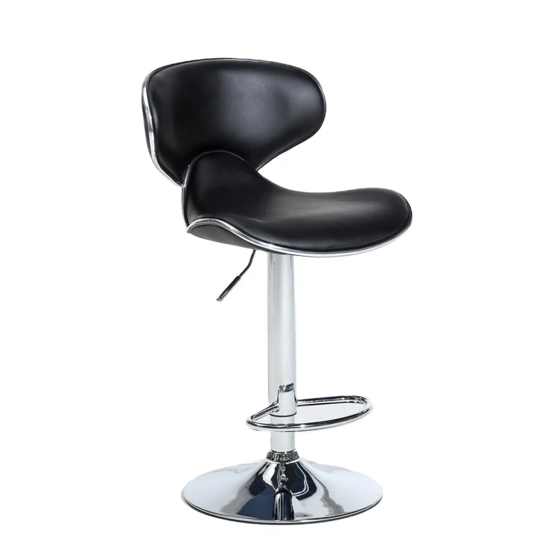 high Modern Adjustable Swivel Frame Rubber Ring  PU synthetic Leather Bar Stool chair