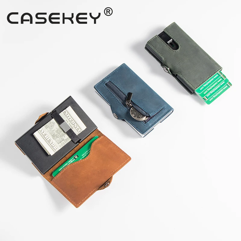 2021 middle button credit card holder metallic RFID mens wallets genuine leather, Black/grey/brown
2021 middle button credit card holder metallic RFID mens wallets genuine leather, Black/grey/brown