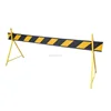 Folding coloured lightweight road warning safety yellow black white A-frame plastic barricade