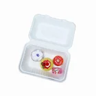 1000ml rectangle degradable microwavable sugarcane compostable disposable lunch box for kitchen