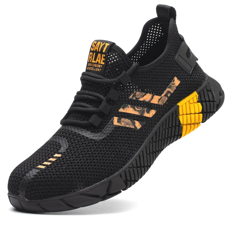 Factory summer breathable steel toe sports industrial work shoes men's anti-puncture safety shoes, Black
Factory summer breathable steel toe sports industrial work shoes men's anti-puncture safety shoes, Black