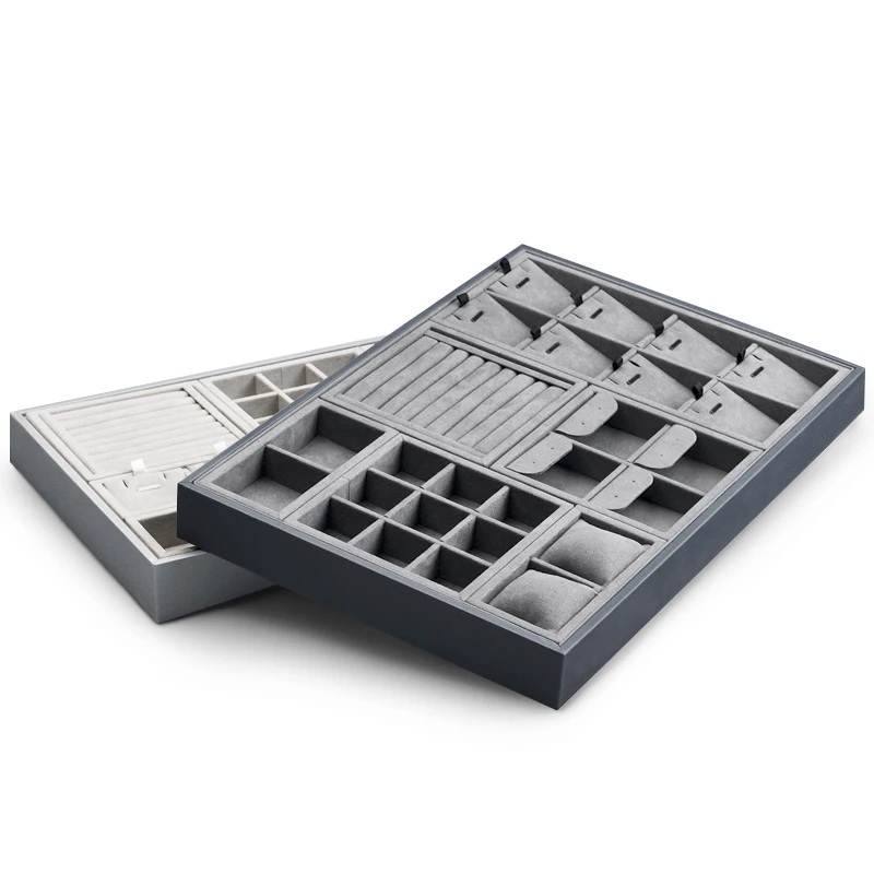 New Multifunctional Ultra-fine Small Grey Jewelry Display Tray Storage Tray Ring Necklace Bracelet Earring Window Display, Dark gray
New Multifunctional Ultra-fine Small Grey Jewelry Display Tray Storage Tray Ring Necklace Bracelet Earring Window Display, Dark gray