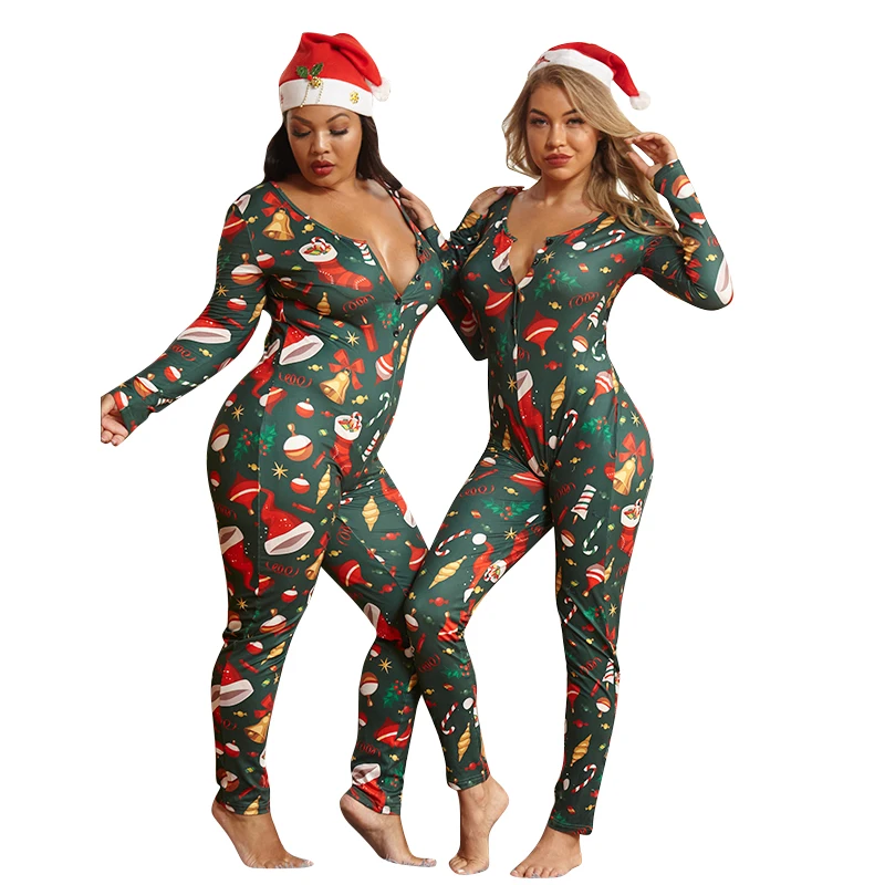 Foma 20881 New style printed knit Christmas plus size pajamas onesie for adults for women 2020, As picture shown
Foma 20881 New style printed knit Christmas plus size pajamas onesie for adults for women 2020, As picture shown