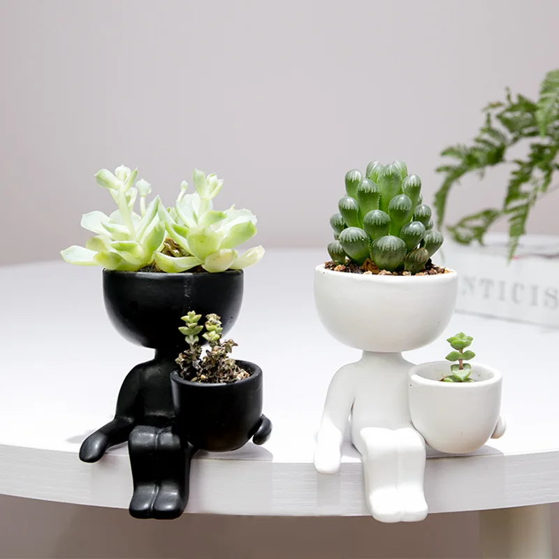 Creative design cute mini ceramic succulent pots desktop decoration ceramic succulent planter pot, As shown
Creative design cute mini ceramic succulent pots desktop decoration ceramic succulent planter pot, As shown