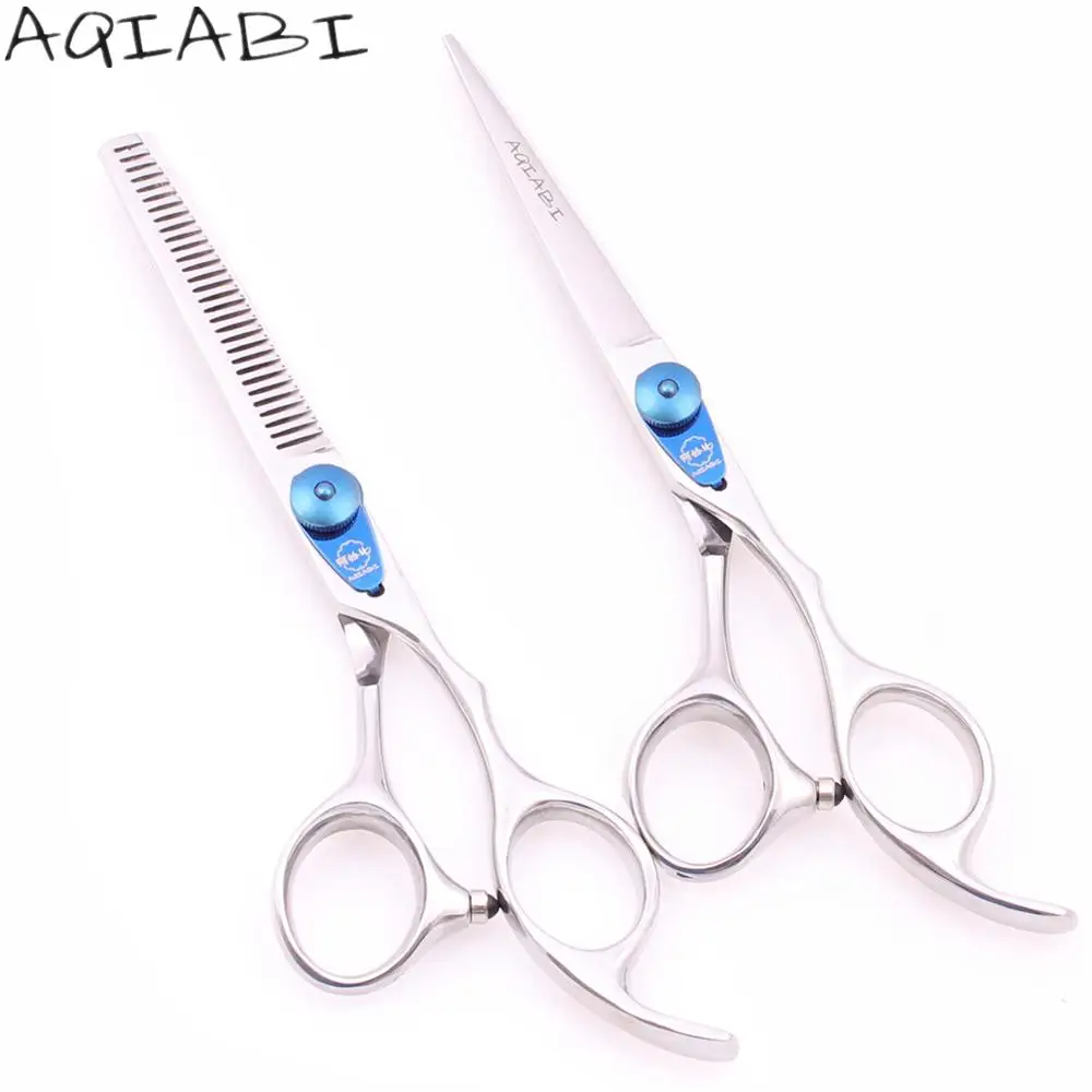 Hair Scissors 6'' AQIABI JP Stainless Cutting Shears Thinning Shears Barber Scissors Blue A1015
Hair Scissors 6'' AQIABI JP Stainless Cutting Shears Thinning Shears Barber Scissors Blue A1015