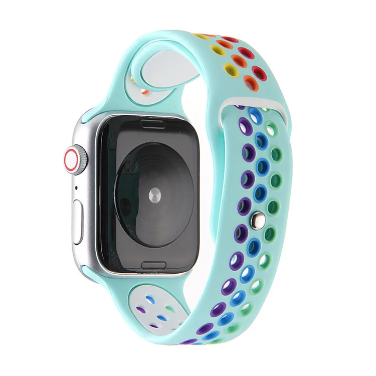 Fashion Rainbow Colorful Watch Band Universal for Apple Watch Series 1/2/3/4/5/SE/6 Sports Watch Strap, 11 colors
Fashion Rainbow Colorful Watch Band Universal for Apple Watch Series 1/2/3/4/5/SE/6 Sports Watch Strap, 11 colors