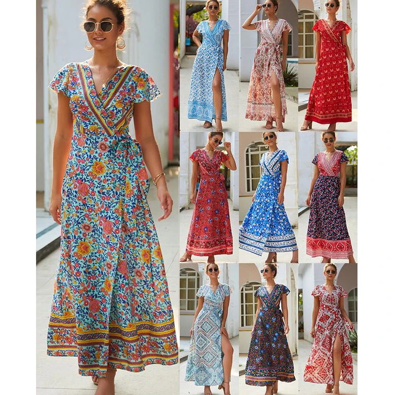 Summer Floral Print deep v Wear Casual Clothes Cotton Formal Maxi Elegant Wholesale Long Sexy Fashionable Ladies Women Dress
Summer Floral Print deep v Wear Casual Clothes Cotton Formal Maxi Elegant Wholesale Long Sexy Fashionable Ladies Women Dress