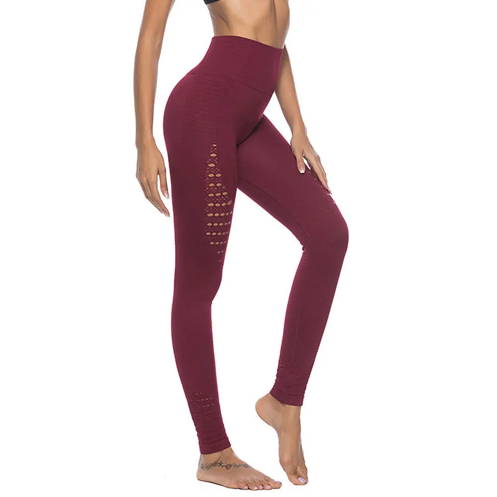 Women's seamless hollow high waist hip lifting fitness fitness high quality Yoga Pants wholesale, Black red green purple grey
Women's seamless hollow high waist hip lifting fitness fitness high quality Yoga Pants wholesale, Black red green purple grey