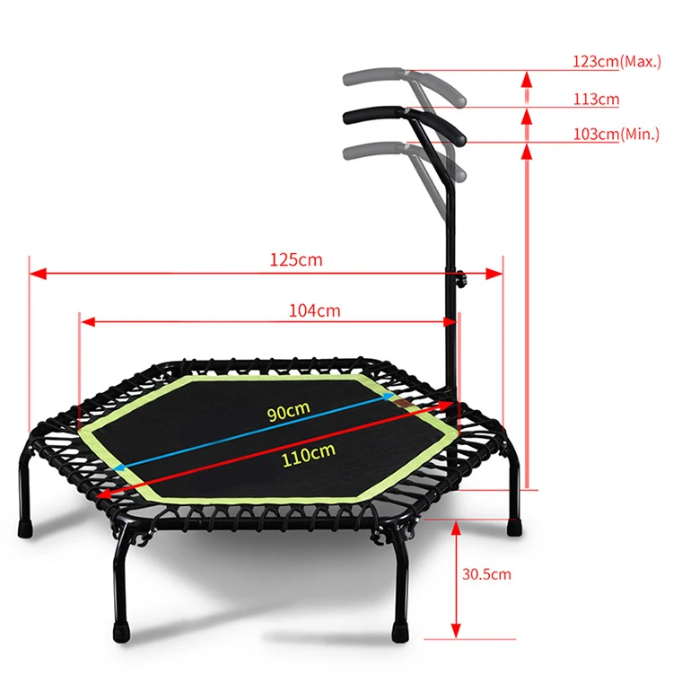 Gymnastic Trampoline Equipment 45 Inch Indoor Outdoor Gym folding Inflatable Mini Jump Trampolines with Handle
Gymnastic Trampoline Equipment 45 Inch Indoor Outdoor Gym folding Inflatable Mini Jump Trampolines with Handle