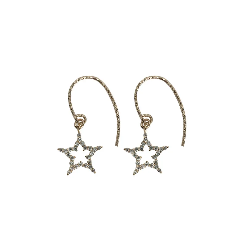 Amazon hot sale wholesale 925 sterling silver zircon minimalist ear hook jewelry gold plated pentastar pendant earring
Amazon hot sale wholesale 925 sterling silver zircon minimalist ear hook jewelry gold plated pentastar pendant earring