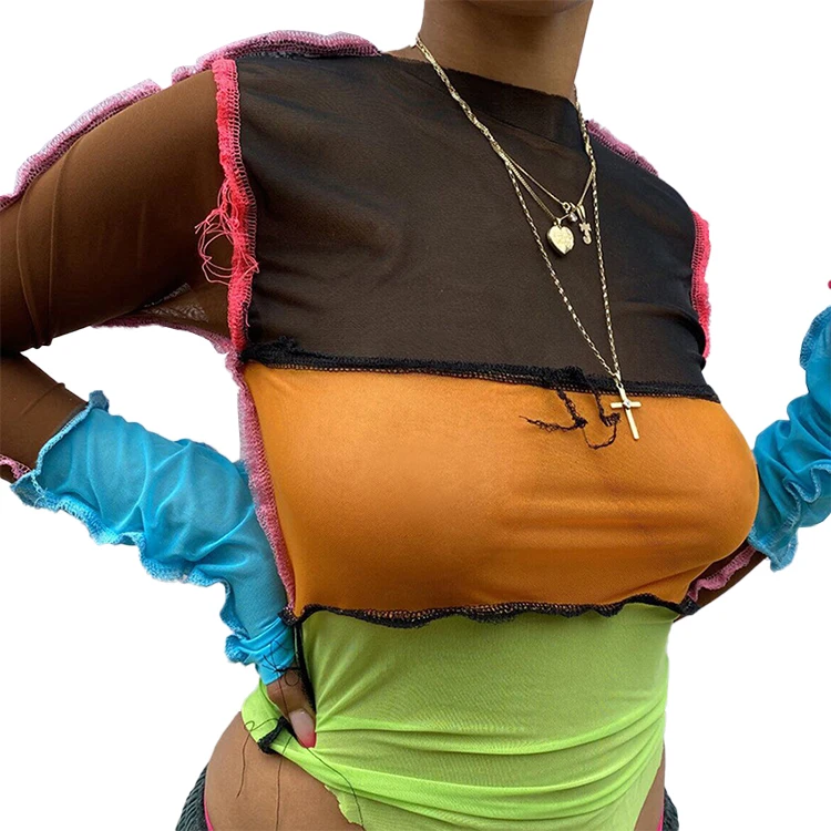 Fashion Casual Street Style Contrast Color Stitch Visible Lace Up Perspective Fall Woman Long Sleeve Top Blouse
Fashion Casual Street Style Contrast Color Stitch Visible Lace Up Perspective Fall Woman Long Sleeve Top Blouse