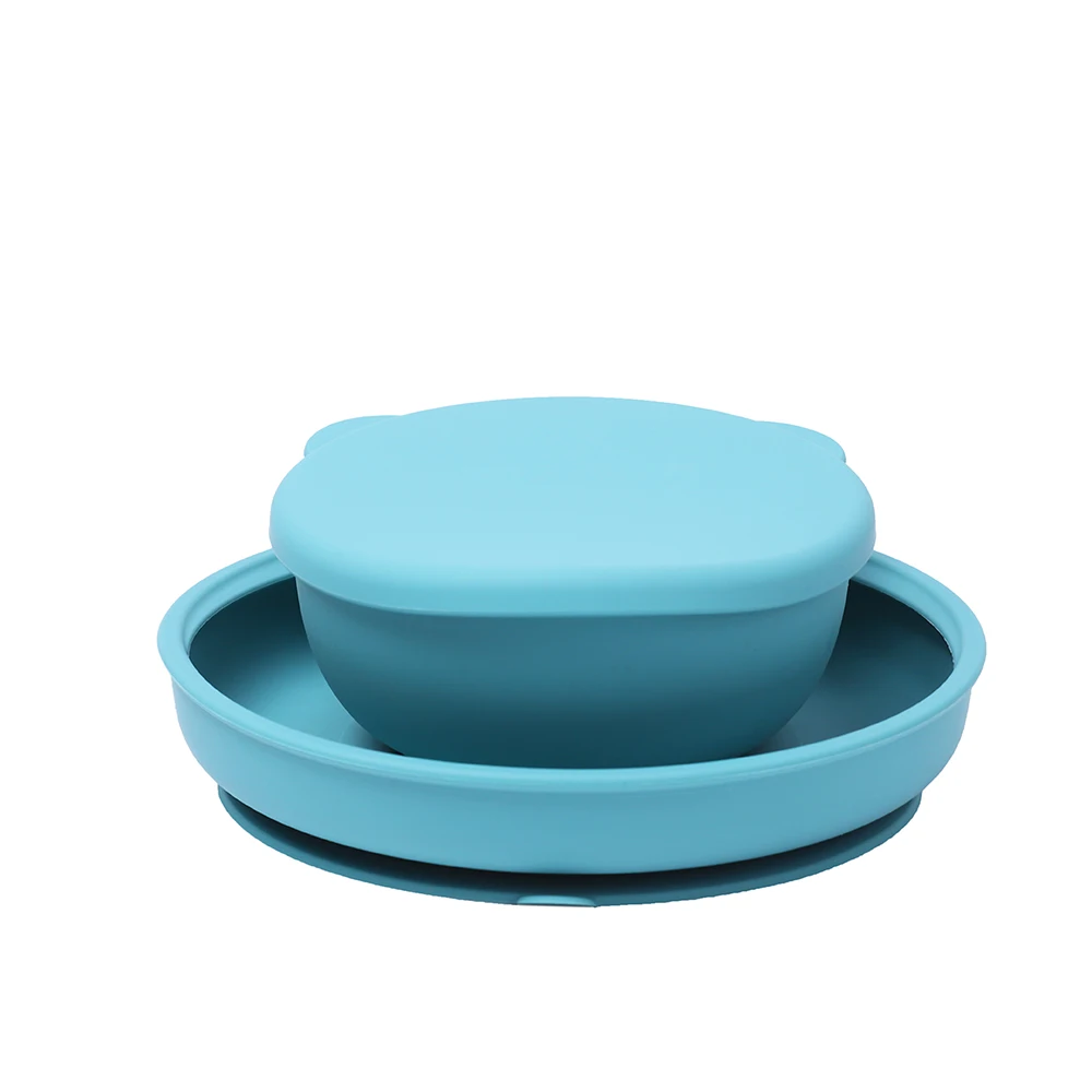 Custom Color Slant Kids Baby Silicone Dinner Food Suction Plate Bowl and Spoon Fork with lid, Blue, pink, light green, customized
Custom Color Slant Kids Baby Silicone Dinner Food Suction Plate Bowl and Spoon Fork with lid, Blue, pink, light green, customized