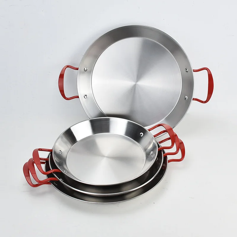 Factory price Hotel product Stainless Steel Seafood Paella Frying Pan, Customized color
Factory price Hotel product Stainless Steel Seafood Paella Frying Pan, Customized color