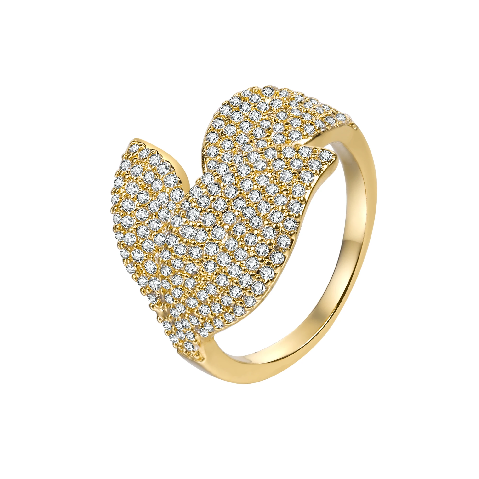 Fashion new style simple leaf ring copper plated 18K zircon ring high quality jewelry wholesale for women, Golden
Fashion new style simple leaf ring copper plated 18K zircon ring high quality jewelry wholesale for women, Golden