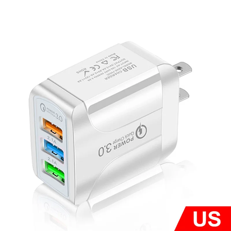 2022 New 12W Fast Quick Charge QC3.0 Multi 3 Port USB Charger Black Adapter, Black white
2022 New 12W Fast Quick Charge QC3.0 Multi 3 Port USB Charger Black Adapter, Black white