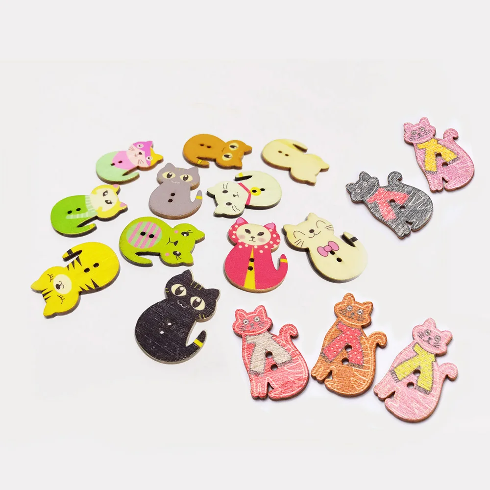 hot sale diy accessories retro 2 hole flat back cat shaped wooden buttons for scrapbook craft
hot sale diy accessories retro 2 hole flat back cat shaped wooden buttons for scrapbook craft