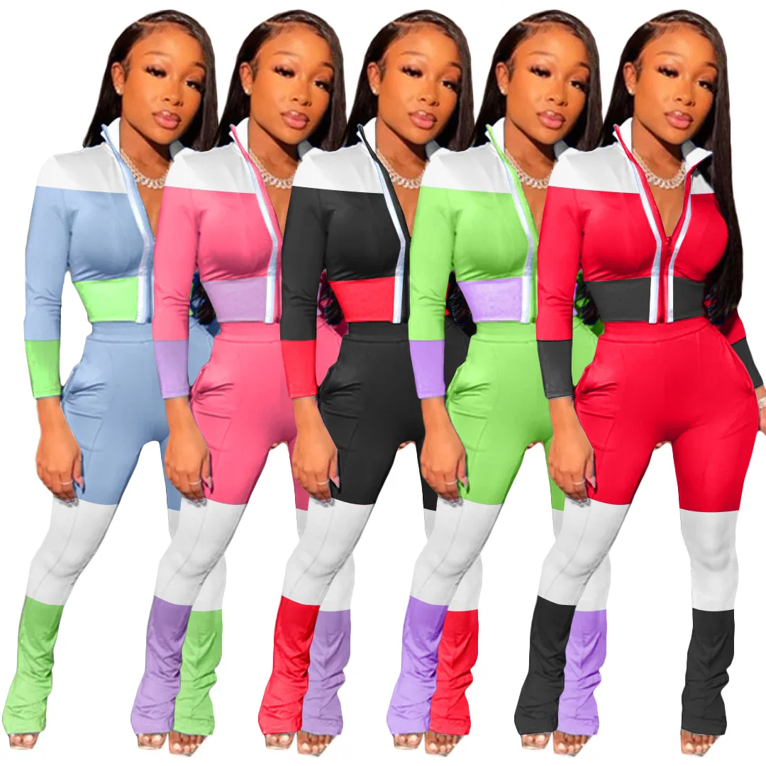 Factory wholesale hot sale ladies sports suit European and American fashion printing contrast color casual suit
Factory wholesale hot sale ladies sports suit European and American fashion printing contrast color casual suit