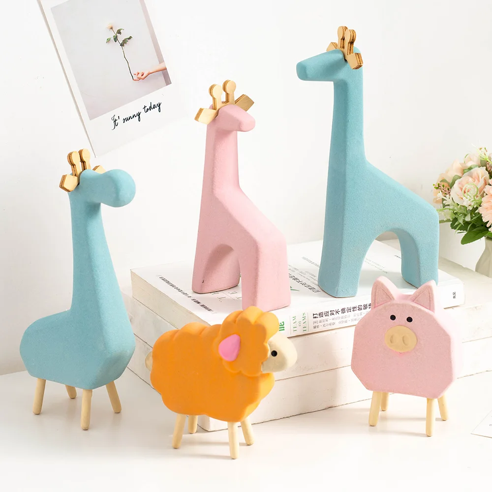 Nordic Animal Ornaments Ceramic and Wooden Miniature Figurines Desk Decoration Home Decoration Accessories Christmas Gifts
Nordic Animal Ornaments Ceramic and Wooden Miniature Figurines Desk Decoration Home Decoration Accessories Christmas Gifts