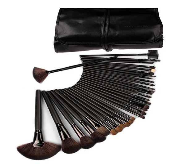 

Factory Price Pro 32pcs Original Size Makeup Tools Synthetic Soft Brushes Set Make up Cosmetic with PU case, Three colors
