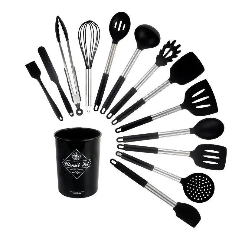 LMK018 Stainless Steel Handles 13 pieces silicone Kitchen Accessories Cooking Utensils Set Multifunctional Kitchen Tools
LMK018 Stainless Steel Handles 13 pieces silicone Kitchen Accessories Cooking Utensils Set Multifunctional Kitchen Tools
