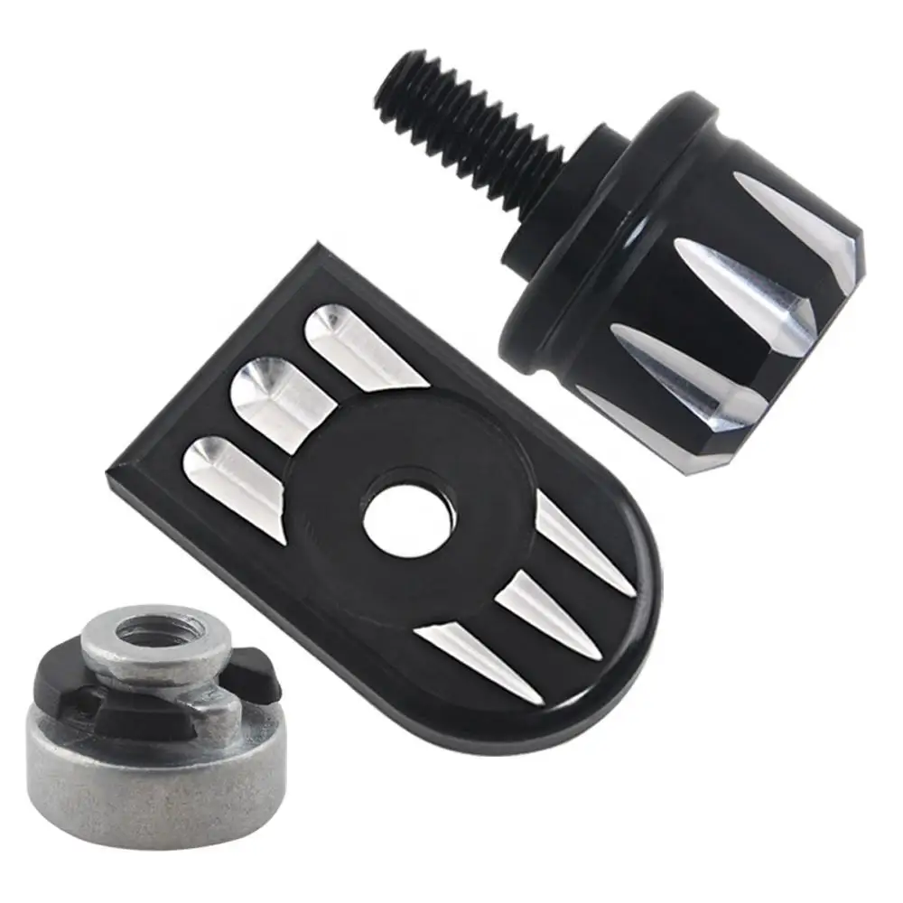 Motorcycle Rear Fender Seat Bolt Seat Screw Nut Kit Mount Knob Cover Nut Fit for Harley Motorbikes '96-'19