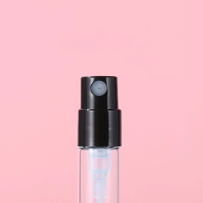 Portable mini empty spray pump cosmetic bottle with black lid 1.8ml 2.5ml clear glass perfume bottle
Portable mini empty spray pump cosmetic bottle with black lid 1.8ml 2.5ml clear glass perfume bottle