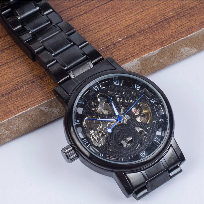Black Automatic Mechanical Watch Men Skeleton Watches Gold Skeleton Vintage Mens Watches Top Brand
Black Automatic Mechanical Watch Men Skeleton Watches Gold Skeleton Vintage Mens Watches Top Brand