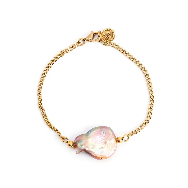 Natural Shell Stone Bracelets Irregular 18 K Gold Plated Stainless Steel Cuban Wrist Accessories
Natural Shell Stone Bracelets Irregular 18 K Gold Plated Stainless Steel Cuban Wrist Accessories