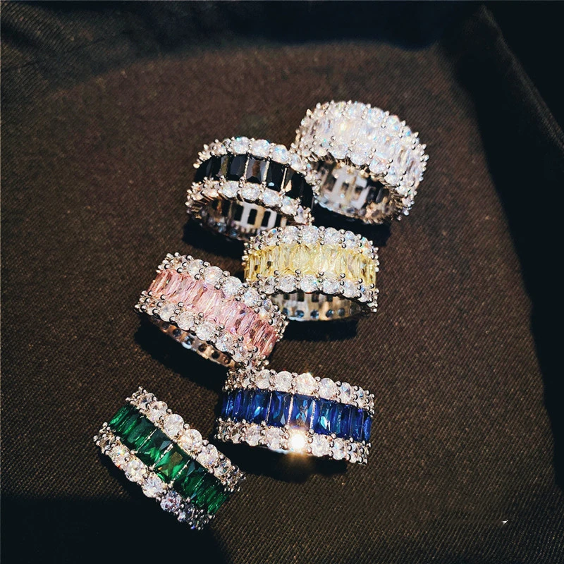 Fashion Luxury Micro Inlaid Zircon Ring Pink Square Diamond Ring Women, Like picture
Fashion Luxury Micro Inlaid Zircon Ring Pink Square Diamond Ring Women, Like picture