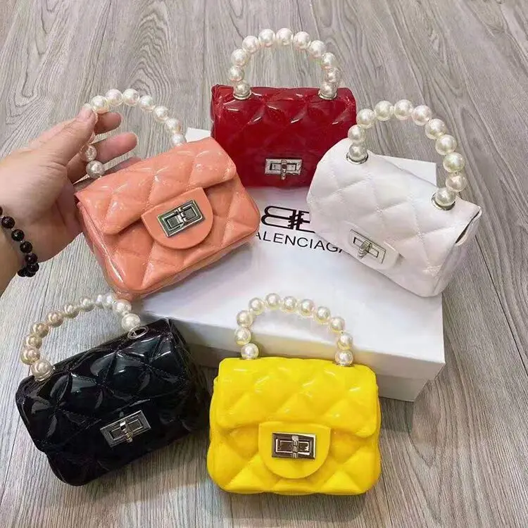 Fashion pearl handle candy PVC chain mini crossbody handbags women tiny purses hand bags, 6 colors
Fashion pearl handle candy PVC chain mini crossbody handbags women tiny purses hand bags, 6 colors