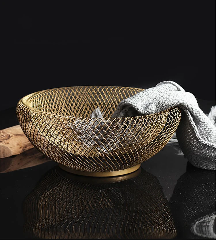 New creative home metal wire mesh fresh fruit bowl basket for living room & kitchen, Black/golden/silver
New creative home metal wire mesh fresh fruit bowl basket for living room & kitchen, Black/golden/silver
